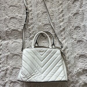 DKNY Cream Quilted Crossbody Bag